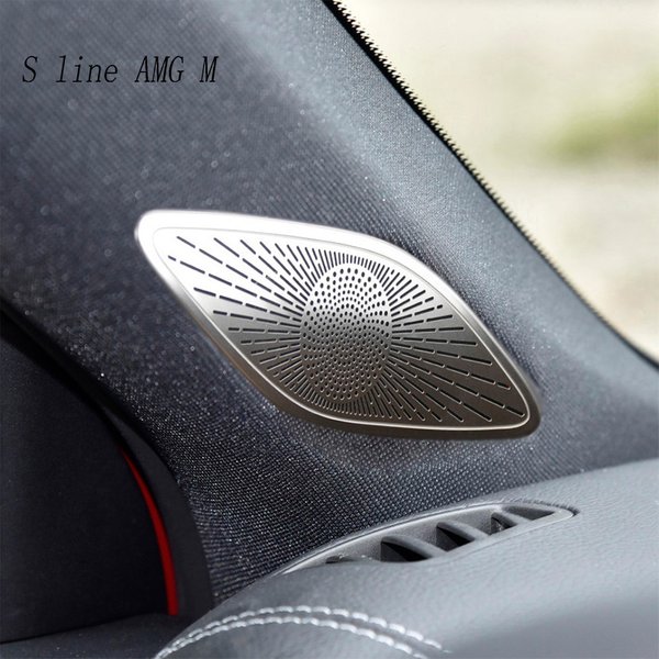For Mercedes Benz CLA C118 W118 A Class W177 V177 Car Door Window Tweeter Audio Speaker Cover Stickers Trim Interior Accessories