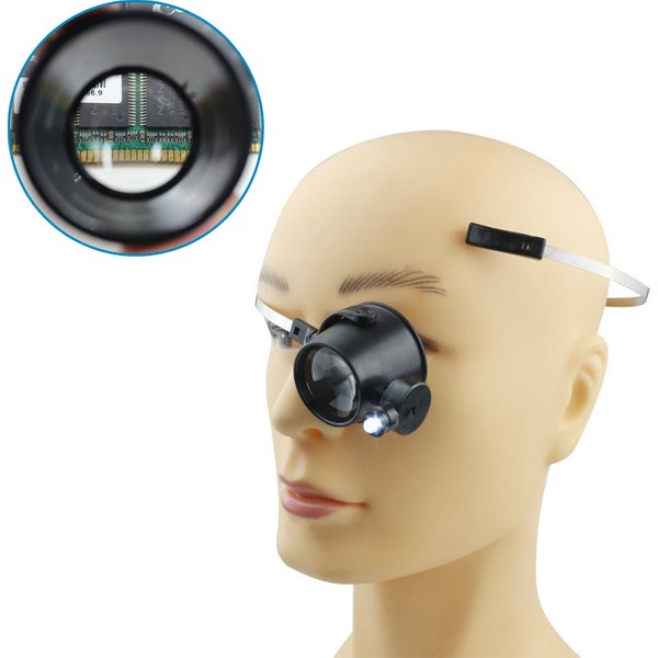 15X Repair Watch Magnifier with LED Lamp Loupe Repair Tools Eye Magnifier Clock Repair Accessories