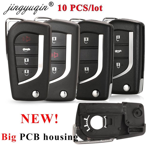 Jinyuqin nouveau 10 pièces coque de clé à distance pliante pour Toyota Levin Camry Reiz Highlander Corolla étui à clé VA2 Toy48 Toy43