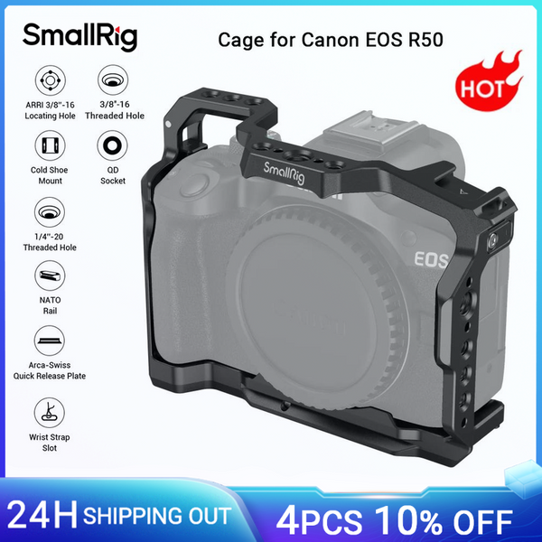SmallRig-Appareil photo pour IL EOS R50 Arca Swiss, plaque à dégagement rapide pour DJI RS2, RSC2, RS 3 Pro, cardan et trépied avec sabot froid 4214