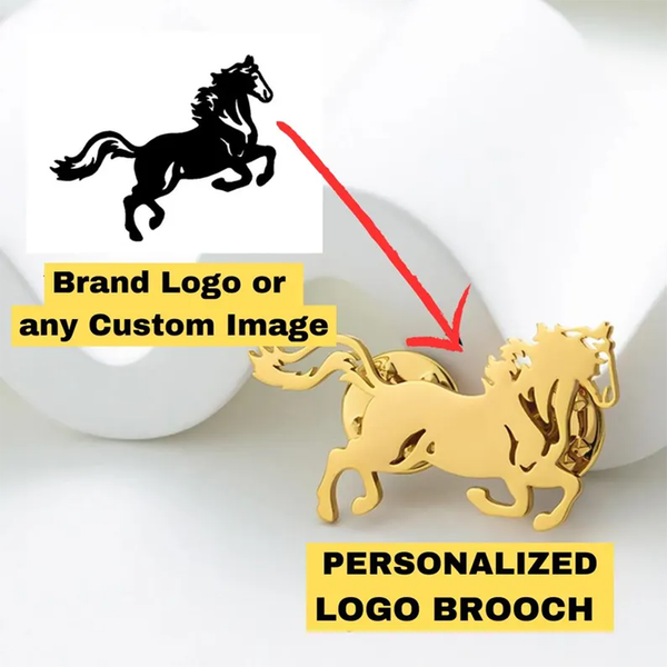 Broche personnalisée avec logo d'entreprise, image peinte, épinglette de revers en acier inoxydable, badge cadeau, bijoux pour vêtements