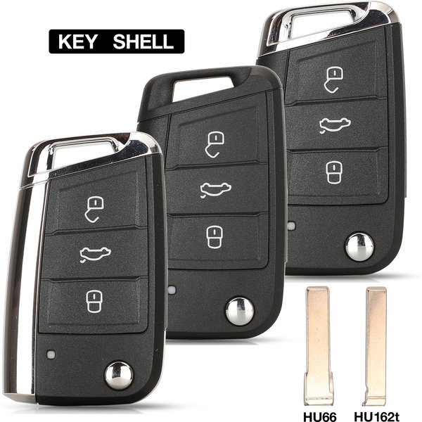 Jingyuqin-Coque de clé à distance 3BTN MQB, pour VW Golf 5 7, Sportsvan GTI MK7, Skoda Octavia A7, pour Seat HU66/HU162t Blade