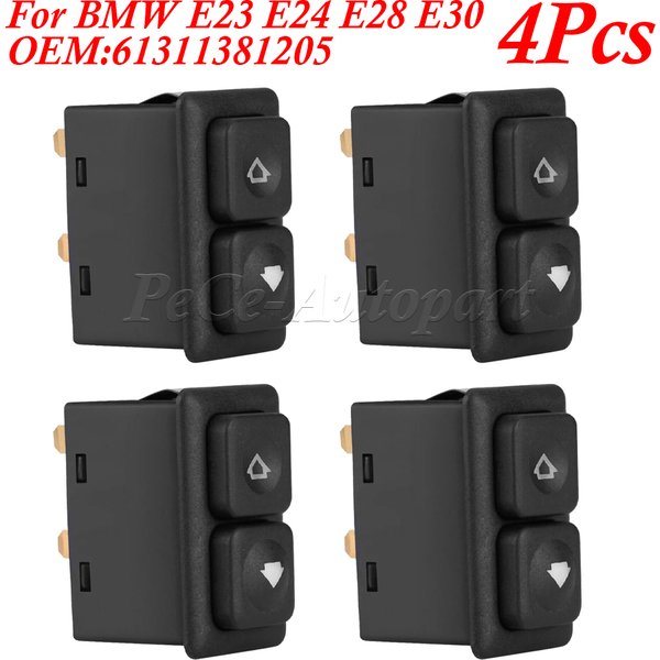 Bouton de commande d'alimentation électrique de lève-vitre, interrupteur de fenêtre, 5 broches, BMW, E23, E24, E28, E30, L6, M5, 61311381205, 4 pièces