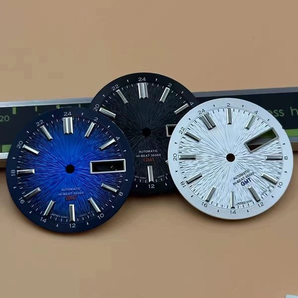 NH36 Zifferblatt 28,5 mm Zifferblatt-Modifikation GMT Retro-Zifferblatt GS-Zifferblatt Geeignet für Seiko-Modifikationen