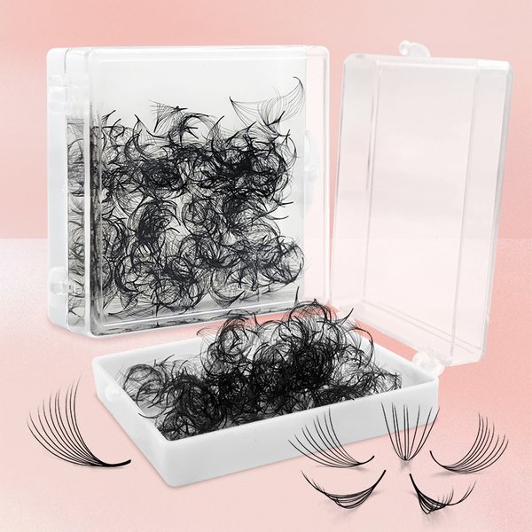 Bouquet de 500 éventails de cils Blossom Lashes, pré-faits, courbures C CC D, éventails de volume préfabriqués en vrac, extensions de cils préfabriquées