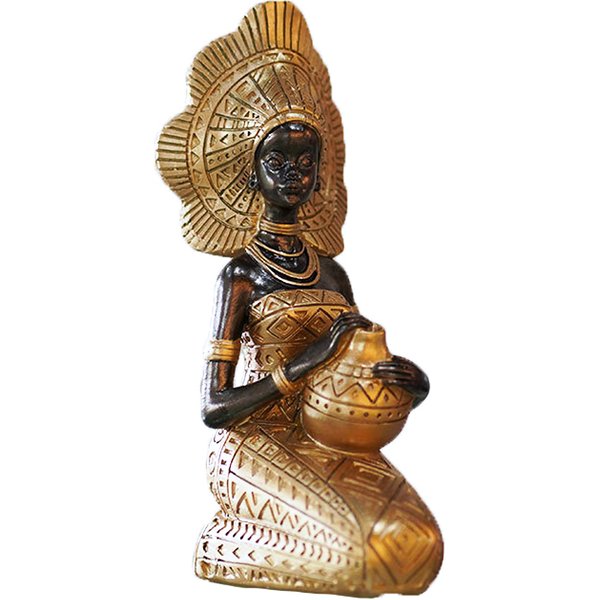 Sculptures et figures africaines intensifiées pour la décoration intérieure, salon moderne, décoration de table, bureau, meuble TV, femmes noires africaines