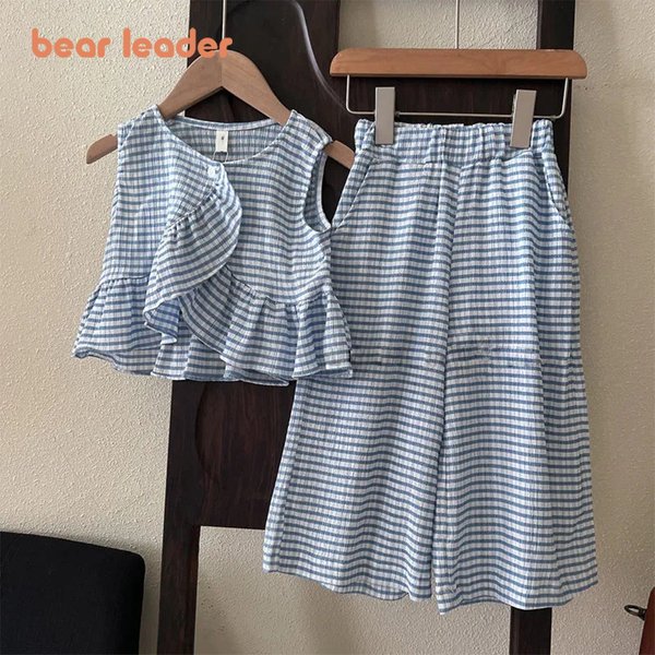 Bear Leader 2026 Neues Mädchen-Outfit Sommer Dünner Ärmelloser Unterhemd-Rock Mori-Anzug Modischer Ärmelloser Anzug Zweiteiliges Set
