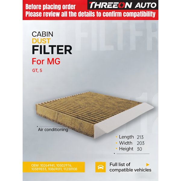 Filtre d'habitacle à charbon actif pour MG NEW GT NEW MG 6 NEW MG 5 10264941 10502976 CUK22051 MK9584