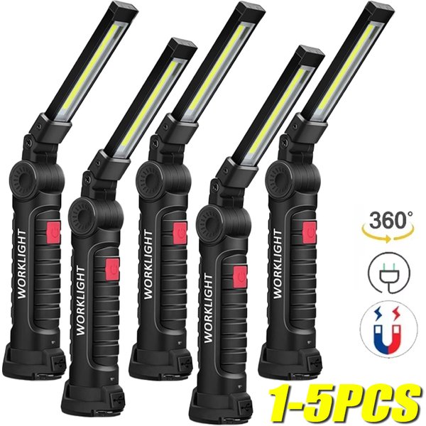 Multifunktionale faltbare Arbeitsleuchte, tragbare Campingleuchte, wiederaufladbare USB-Taschenlampe mit eingebauter Batterie, magnetische Lampe