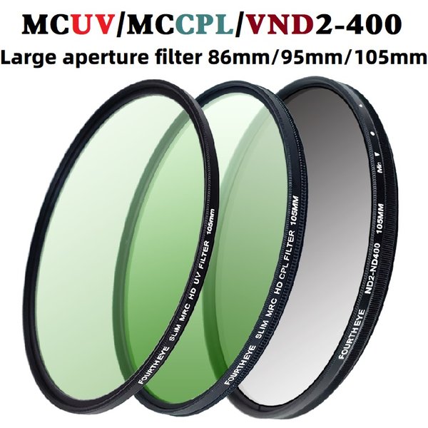 Large aperture filter lens 86mm 95mm 105mm MCCPL MCUV VND2-400 Adjustable Fader Variable ND Filter Circular Polarizing