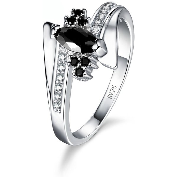 Verlobungsring aus 925er-Sterlingsilber, modischer Schmuck, klassischer Stil, österreichischer Kristall, Krappenfassung, Damen und Mädchen, Großhandel