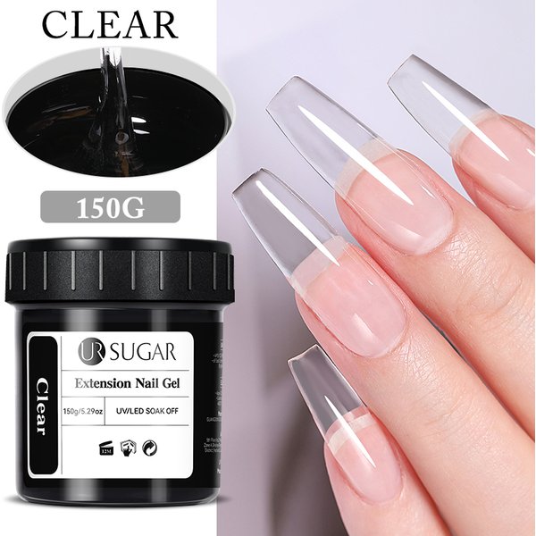 Ur Zucker 150g transparente Nagel verlängerung Gel Gelee weiß hellrosa Acryl Französisch Nail Art UV LED Gel semi permanente Maniküre