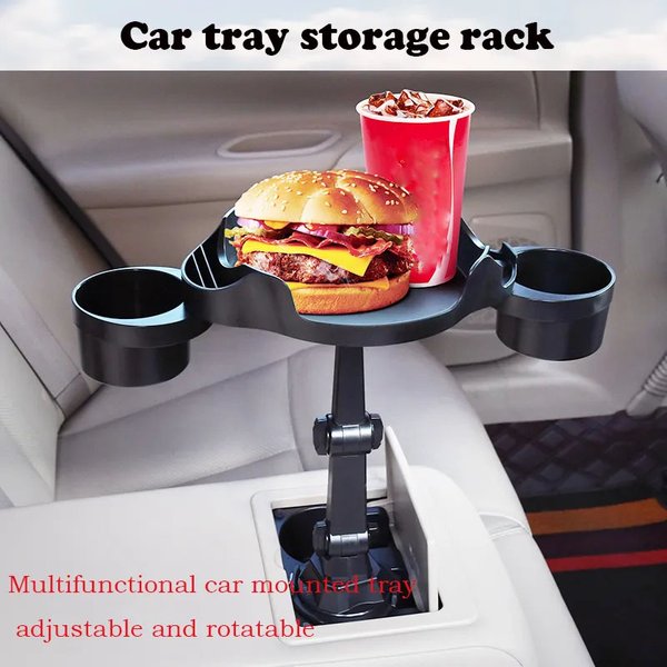 Porte-gobelet de voiture avec rotation réglable, résistant à 360 degrés, extenseur de voiture, table de nourriture, accessoires de voiture, T1