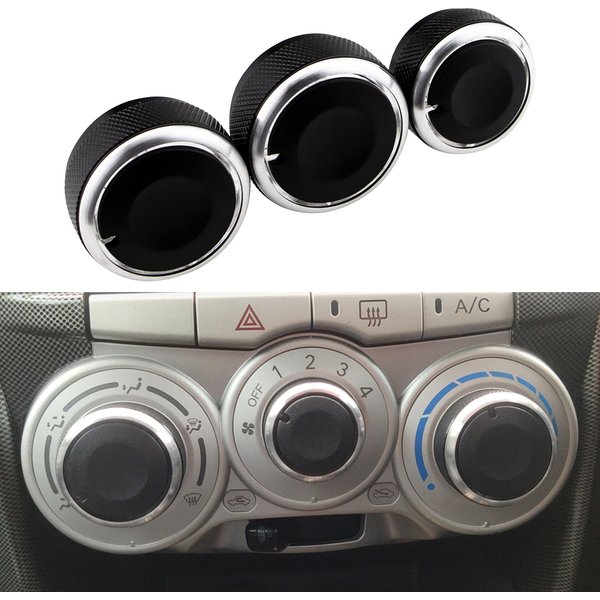 Couvercle de bouton de climatisation de voiture, 3 pièces/ensemble, pour Perodua Myvi 1er pour Daihatsu Sirion, accessoires de bouton de commutation AC