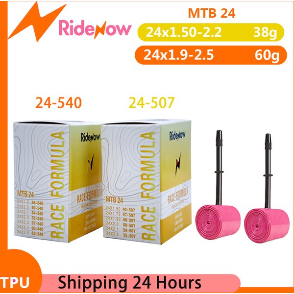 RideNow TPU Bike Inner Tube 24” Road Fold Bicycle Tire 45mm Presta Valve MTB Bike 24”x1.5 1.9 2.0 2.1 2.2 2.25 2.3 2.35 2.5