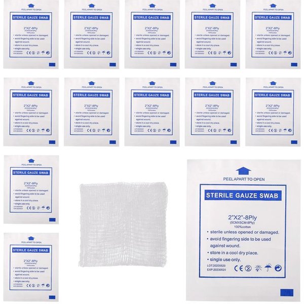 30pcs Sterile Gauze Pads for Wound Dressing Disposable Absorbent Cotton Wound Care Pads First Aid Gauze Swab