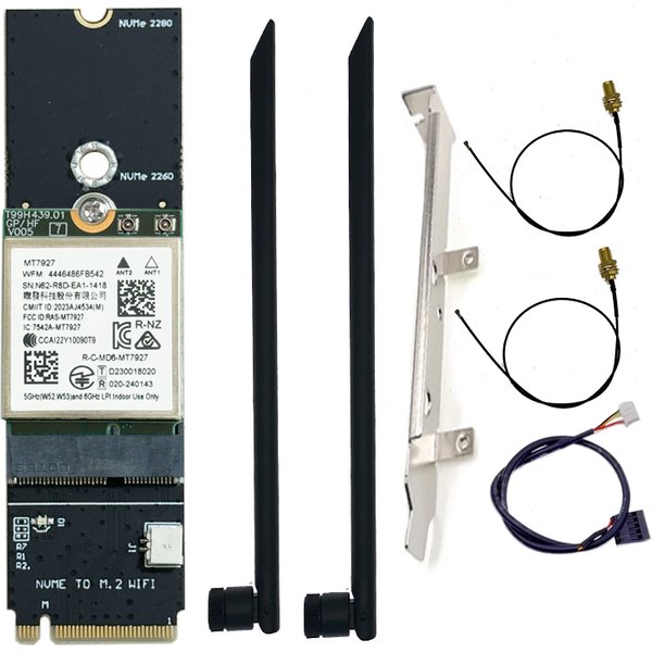 Carte WiFi MT7927 Gigabit Wifi7 MT7927 9220M, réseau sans fil, Bluetooth 5.4, adaptateur Tri-bande 2.4G/5G/6G