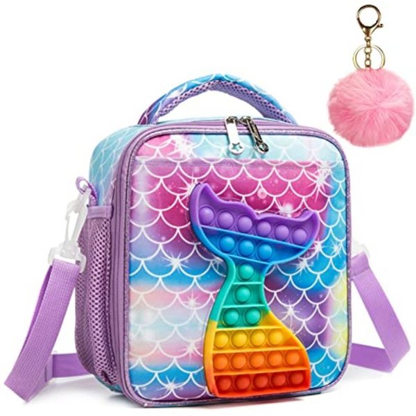 Kids Cooler Bag for Girls Popit Poppers Insulated Kids Lunch Bag Thermal Bag with Strap Kids Lunch Bag for School