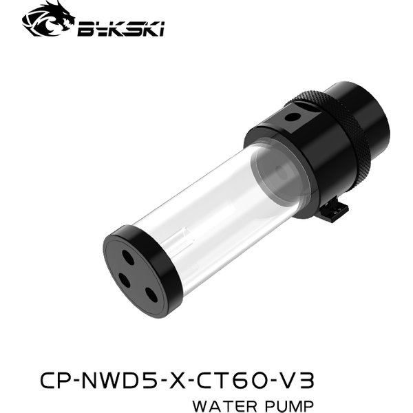Bykski PWM Speed POM D5 Combo Pump + Reservoir Combo Maximum Flow Lift 5 Meters 1000L/H Cylinder Water Tank CP-NWD5-X-CT60-V3