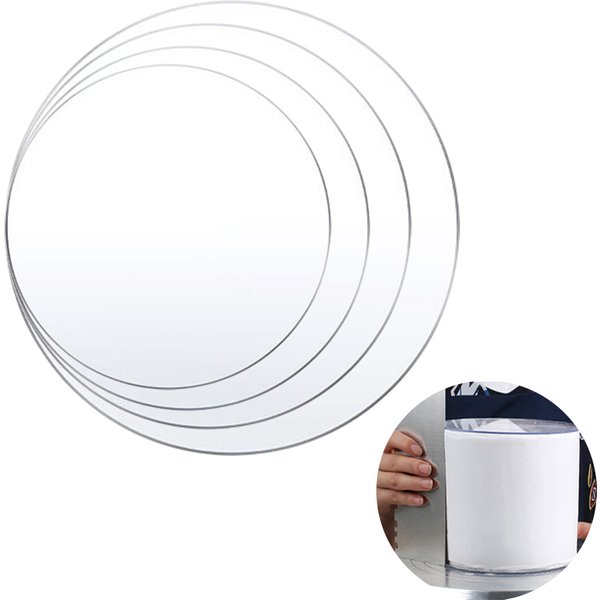 4 Größen runde Acryl-Kuchenscheiben, Bretter, wiederverwendbare Plexiglas-Scheibenbasis zum Trimmen, Dekorieren, Zubehör 10226