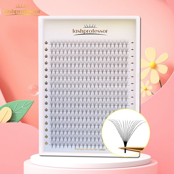 LASHPROFESSOR 6D 8D 10D 14D Éventails de cils préfabriqués à tige fine et pointue, base pointue, tige moyenne, en faux vison, pour extension de cils professionnelle