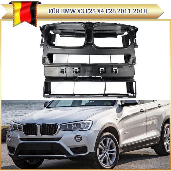 Vordere Kühlerträger-Unterstützungsplatte Kompatibel mit 2011-2018 BMW X3 F25 X4 F26 Kühlmodul-Halterung 51747210476