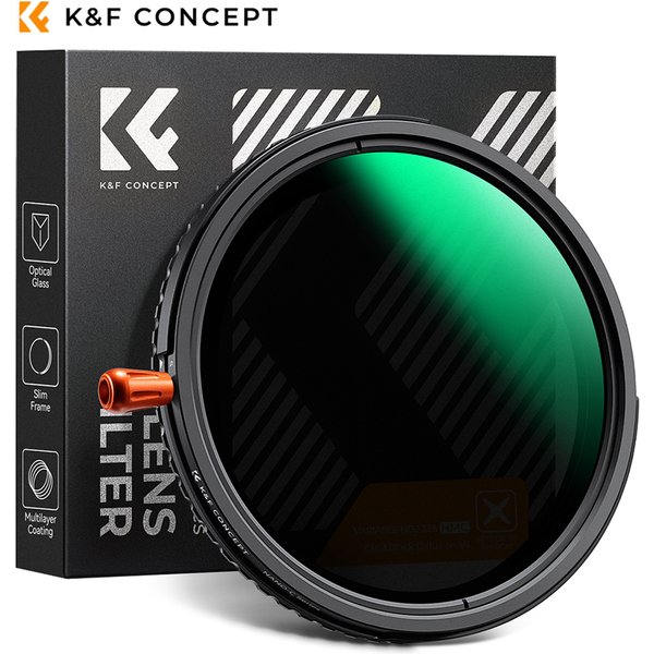 K & F Concept 3in1 ND2-32 + CPL + Diffusion noire 1/4 filtre à brume noire Polarisé Variable multifonction 37/49/52/58/67/72/77/82mm