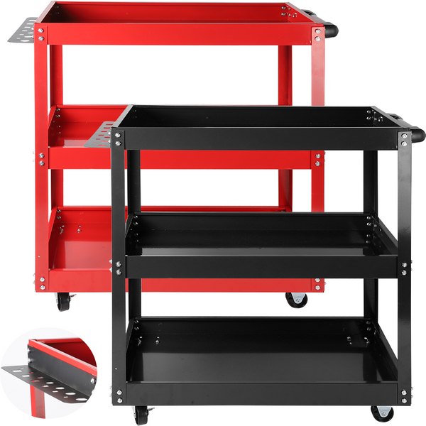 Chariot à outils roulant robuste, chariot de Service avec roulettes, outil roulant utilitaire Portable à 3 niveaux, chariot de Garage, chariot de rangement pliable