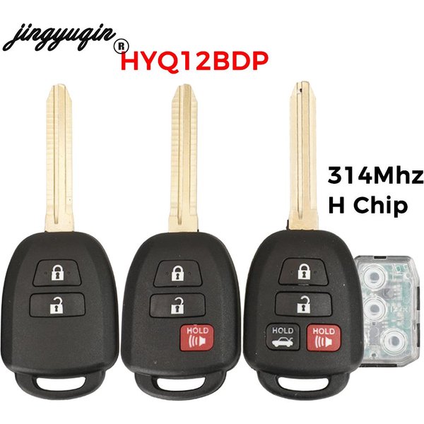 Jingyuqin HYQ12BDP 89070-42880 For Toyota Tacoma Combo RAV4 Kluger HiglanderI 314Mhz H Chip Remote Car Key Fob 2/3/4 Button
