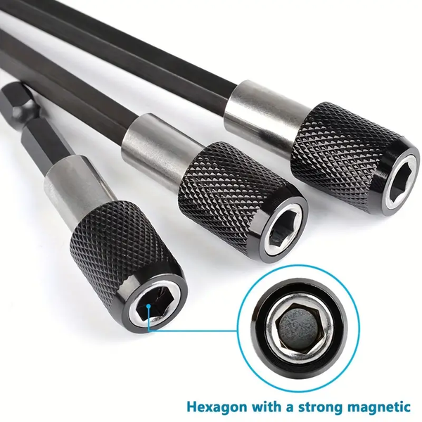 Newone 150 3 stücke Zoll/mm Magnets ch rauben dreher Schnell übertragungs hebel selbstsicher nde Verlängerung stange Handwerkzeuge