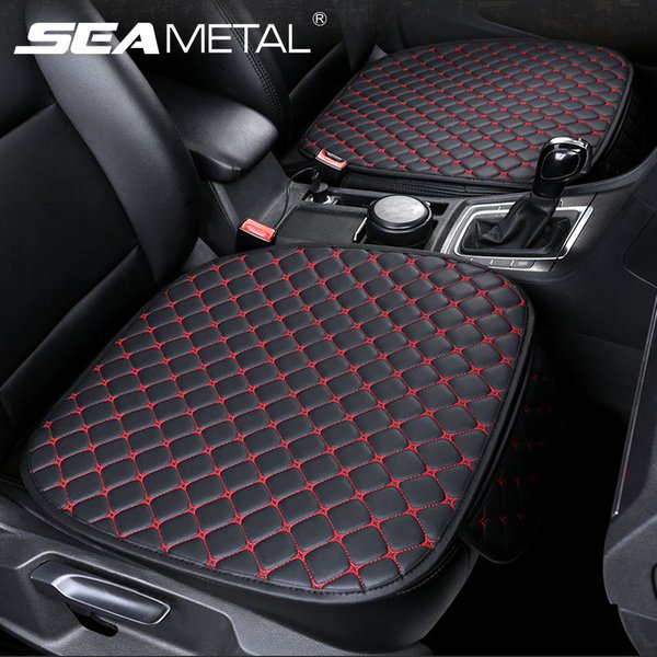 SEAMETAL PU Leder Autositzbezug Universal Sitzkissen Auto Stuhl Schutzhülle Auto Schutzpolster mit Aufbewahrungstasche