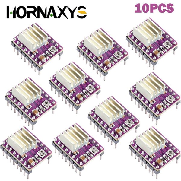 5/10PCS 3D Drucker Teile StepStick A4988 DRV8825 Schrittmotor Fahrer Mit Kühlkörper Träger Reprap RAMPS 1,4