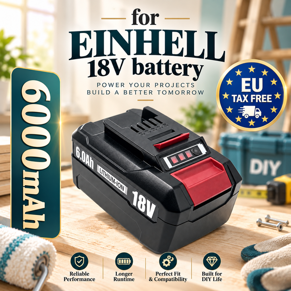 18V 6,0Ah Akku-Pack kompatibel mit Einhell Power X‑Change 4511396 4511437 neu PXBP‑600 PX‑BAT52 Akku für kabellose Elektrowerkzeuge Li‑ion