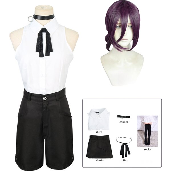Reze Cosplay Kettensäge Mann Cosplay Kostüm Perücke Frauen Halloween Karneval Party Rolle Spielen Kleid Anzug Kleidung Outfits