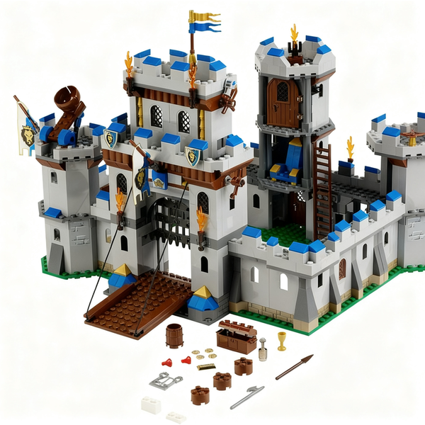 1003-teiliges Europäisches Mittelalterliches Straßenansicht-Königsschloss-Modell DIY Kreative Ideen Spielzeug Montage-Puzzle Geburtstagsgeschenk MOC-10305