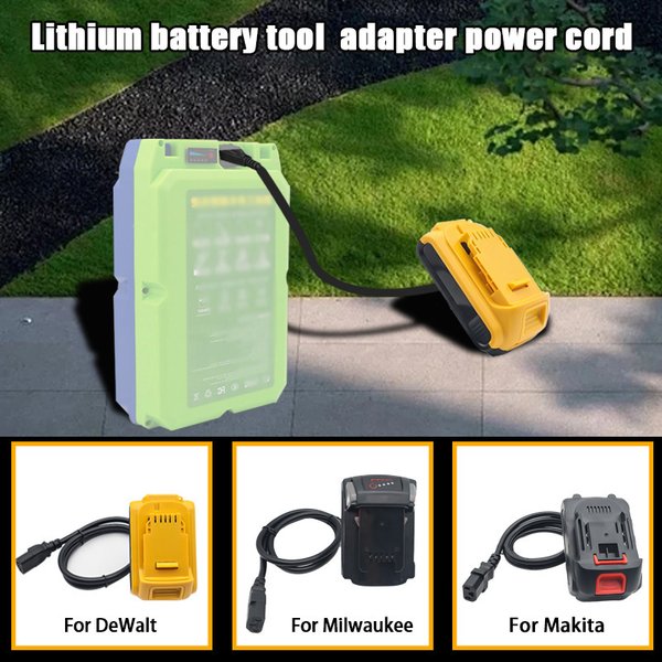 Lithium Battery Tool Adapter Power Cord For Dewalt For Milwaukee For Makita 18V 20V Power Tool Connect Lead Acid Battery DC 24V