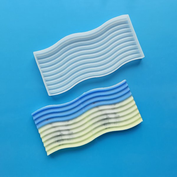 Moule en silicone en forme de vague et de lune, sous-verre, moules en résine xy, gypse bricolage, bougeoir, vidange, décoration de la maison, artisanat fait à la main
