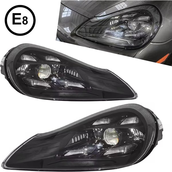 TYPY Auto-LED-Scheinwerfer im Matrix-Stil für Porsche Cayenne 957 Scheinwerfer 2007-2010 DRL Upgrade-Set Plug & Play