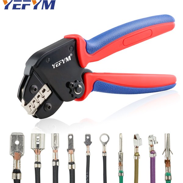 XH2.54/SM2.54/2.8/4.8/6.3 Terminals Crimp Mini Pliers YM-58BS 0.25-1.5mm²/23-16AWG Ratchet YEFYM Electrical Tools 175mm