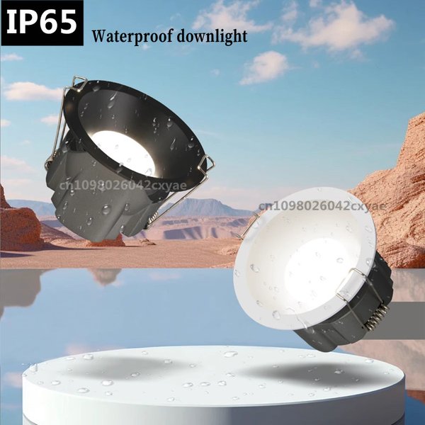 Spot lumineux LED étanche IP65, éclairage de plafond COB intégré, AC110V-220V, ampoule d'éclairage pour salle de bains, cuisine, balcon, toilettes