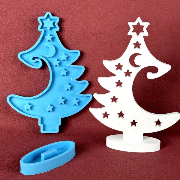 Weihnachtsbaum Ornamente Silikonform DIY handgemachte Gips Epoxidharz Schmuck Ständer Gussformen Weihnachtsdekoration Zubehör