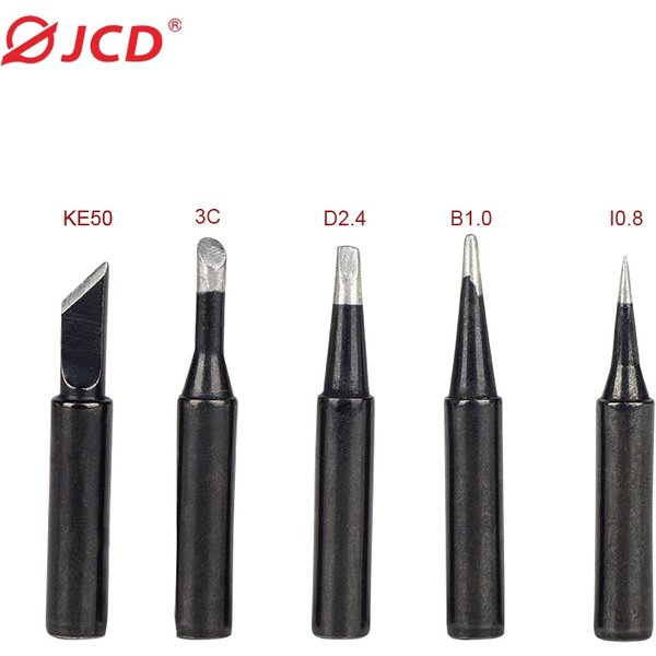 Jcd pointes de fer à souder pointe de soudure en cuivre pur noir 5 pièces/ensemble 900M-T outils de retouche de soudure sans plomb accessoires
