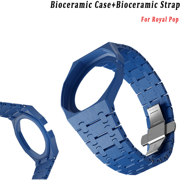 Kit de modification de luxe, boîtier de montre en biomatériaux céramiques, bracelet, changeur de poche pour montre de poignet Royal POP