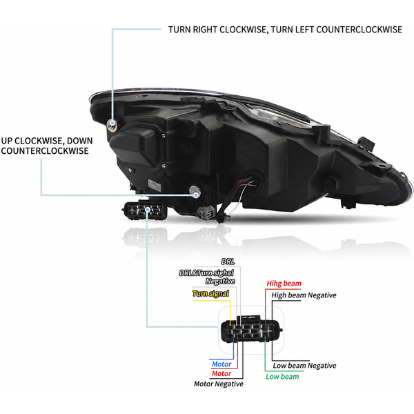 2 Stück E‑Mark LED-Scheinwerfer-Set für Lexus IS250 IS300 IS350 ISF 2005-2013, zugelassene Frontscheinwerfer mit dynamischem sequenziellem gelbem Blinker und Tagfahrlicht, LHD, Direktmontage,