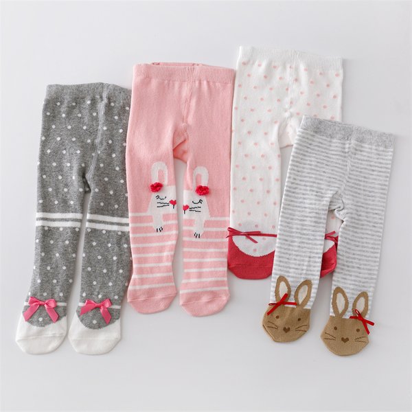 Collants tricotés pour nouveau-nés filles de 0 à 12 mois, bas en coton imprimé pour nourrissons, collants décontractés pour tout-petits, printemps