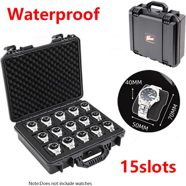 Boîtier de montre en plastique Abs, 3/4/6/8/15/24/32 fentes, boîtier de montre Portable étanche, utilisé pour stocker la boîte à outils de montres