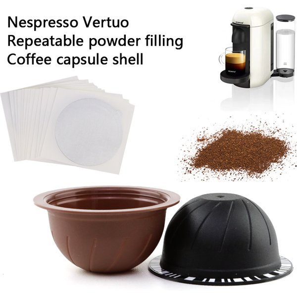 2PC 150ML/230ML Reusable About 60 Times Using Coffee Capsule For Nespresso Vertuo Vertuoline Refillable Pods