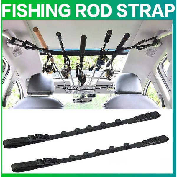 Convenient Car Fishing Rod Saver Vehicle Rod Carrier Band Rod Holder Belt Strap 1PC