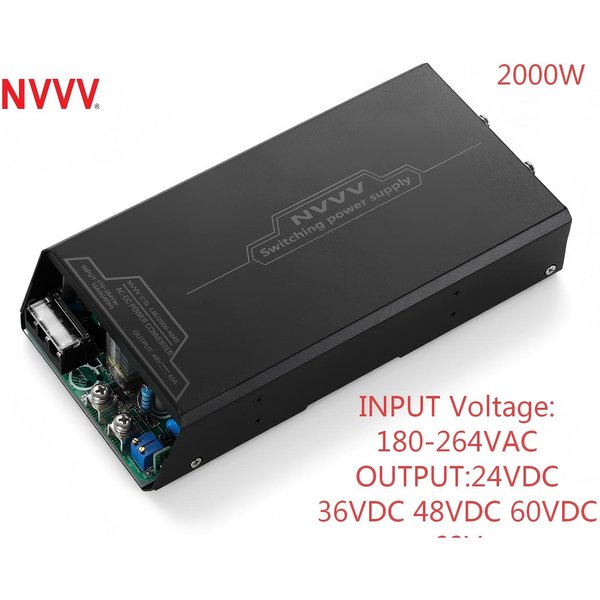 NVVV 2000W Ultra-high Power Industrial Switching Power Supply AC 180-264V DC 24V 48V 60V 68V For Industrial Automation