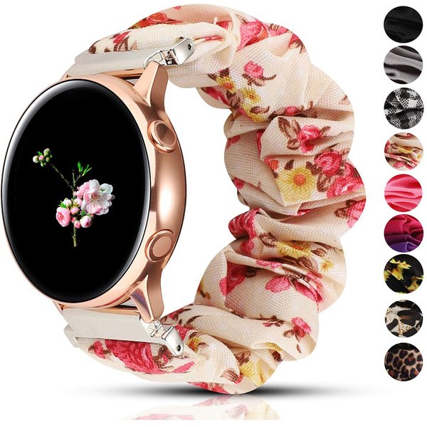 Bracelet Scrunchie pour Samsung Galaxy Watch 5/4/3/Active 2/Gear S3 Bracelet Nylon pour Huawei Watch GT-2-3-Pro/Amazfit GTR 20mm 22mm